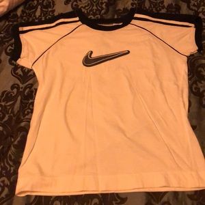 Classic Nike white tee with black logo